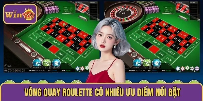 Vòng quay Roulette có nhiều ưu điểm nổi bật